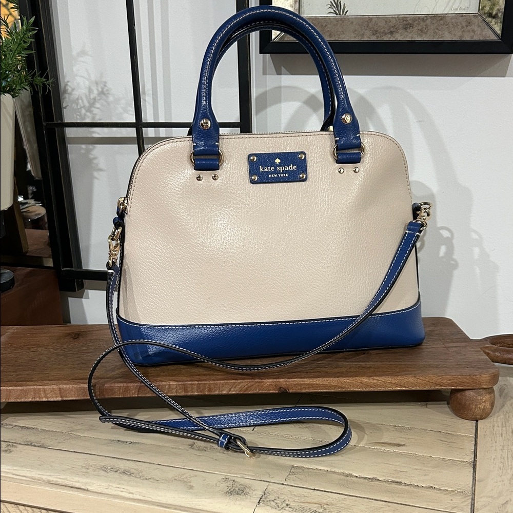 Kate Spade Navy and Cream Satchel